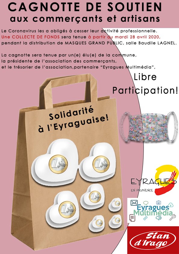 Collecte en faveur des commerçants et artisans d’Eyragues