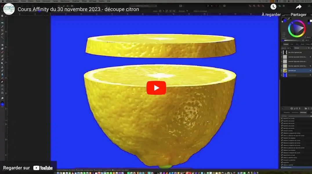 Cours Affinity Photo du 30 novembre 2023